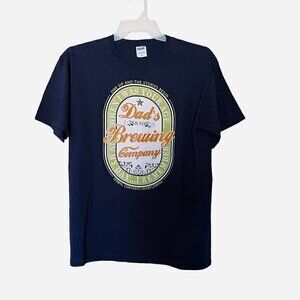 𝅺DAD'S Brewing Company Casual Graphic Black T-Shirt. Size Large